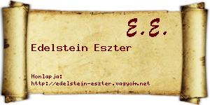 Edelstein Eszter névjegykártya